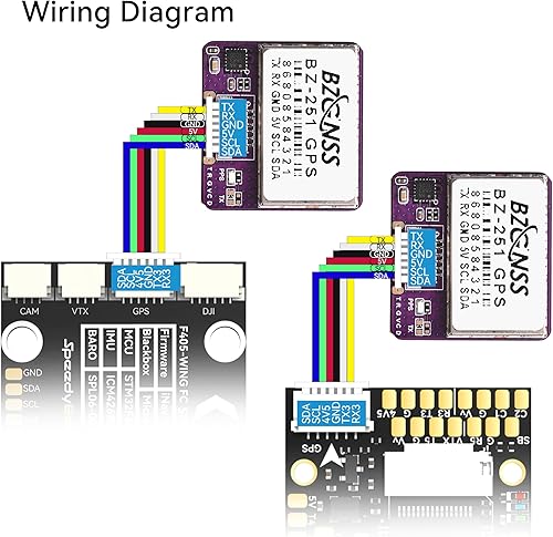 Miniatura 9 de BZGNSS BZ-251 FPV Módulo GPS - Dual Protocolo M10 Drone GPS para RC FPV Drone Racing de ala fija de largo alcance compatible con controlador de