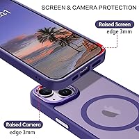 Vista 6 de BENTOBEN Funda magnética para iPhone 13 y iPhone 14 [compatible con Magsafe], funda translúcida mate para iPhone 13/14, delgada, a prueba de golpes