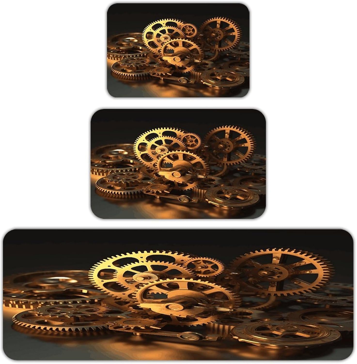 Cool Gears Kitchen Rugs Set of 3 Non Slip Washable Kitchen Mats for Floor Soft Area Rug Kitchen Floor Mat Cushioned Anti Fatigue Mats Standing Sink Mat Decor Runner Rugs