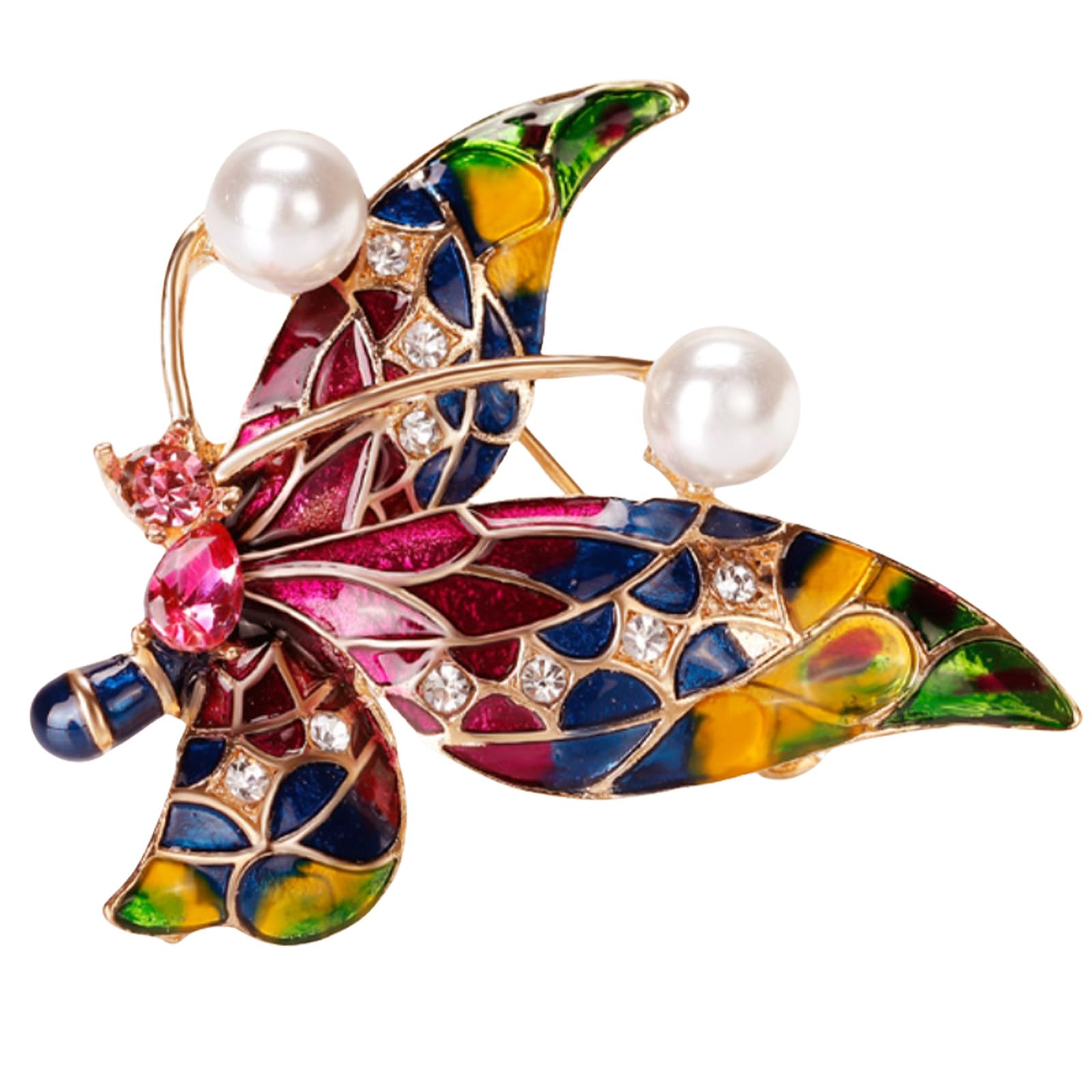 FAIRYGATE Brooches Enamel Brooch for Men Women Retro Rhinestone Lapel Pin Clothing Hat Decoration，B38 — view 19