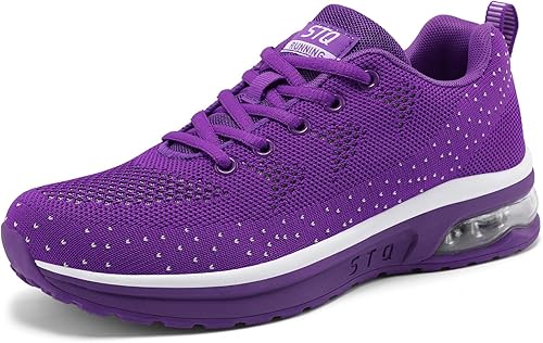 STQ - Tenis para correr transpirables con cámara de aire para mujer