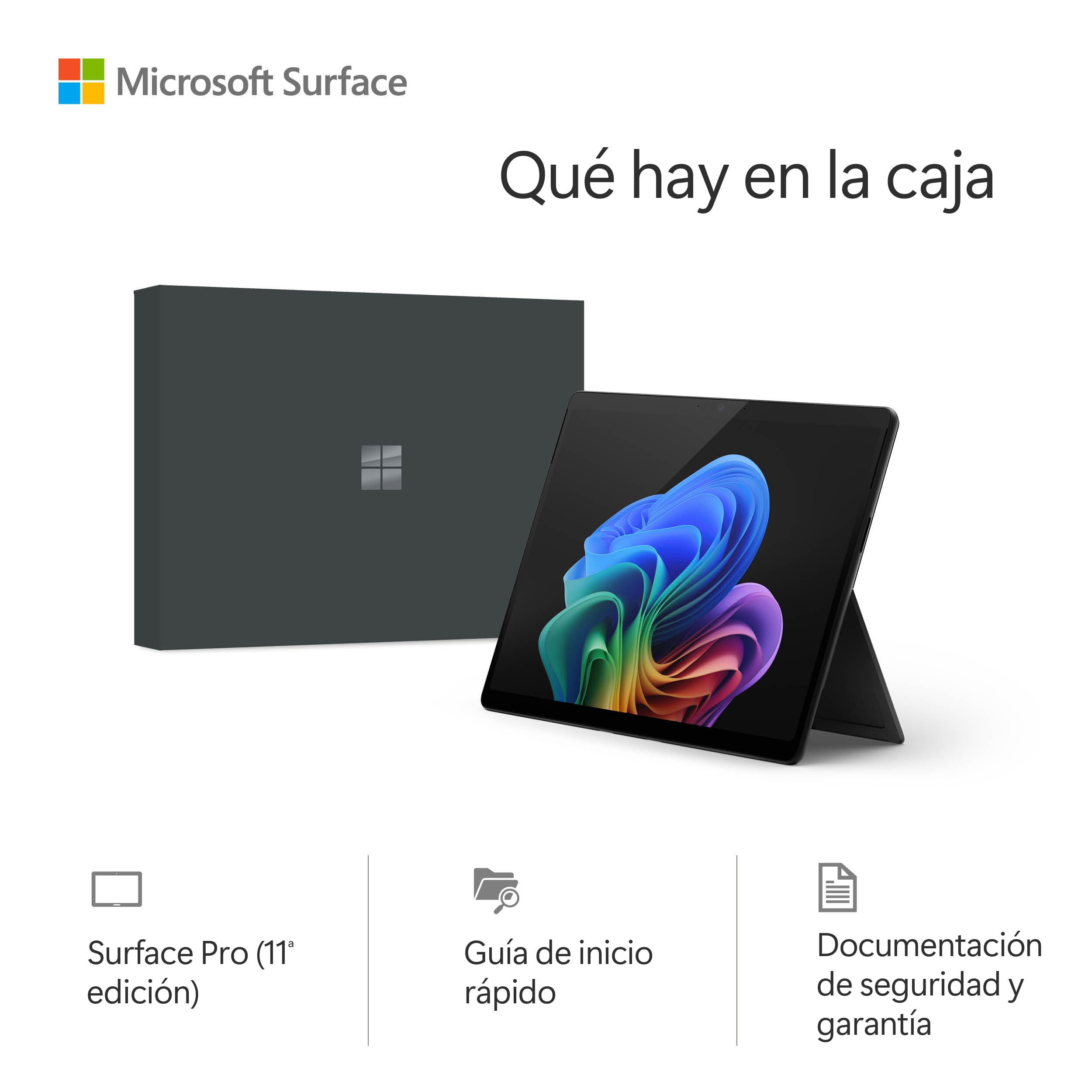 Microsoft Surface Pro (no Incluye el Cargador) | Copilot+ PC | Pantalla táctil OLED 13” | Snapdragon® X Elite | 16GB RAM | 1TB SSD | Último Modelo, 11a edición | Negro