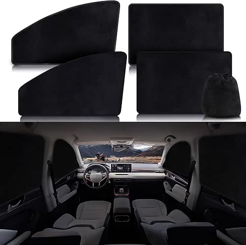 ZATOOTO Suede Car Window Shades 4PCS - Car Window Covers