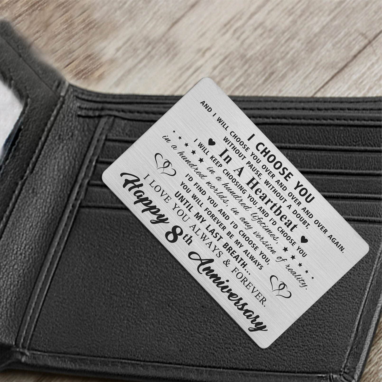 Carte De 8e Anniversaire Pour Homme Et Femme, Cartes De 8 Ans