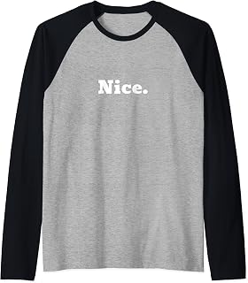 Nice. Disc Golf Compliment or Curse Disc Golfer Lingo Raglan Baseball Tee