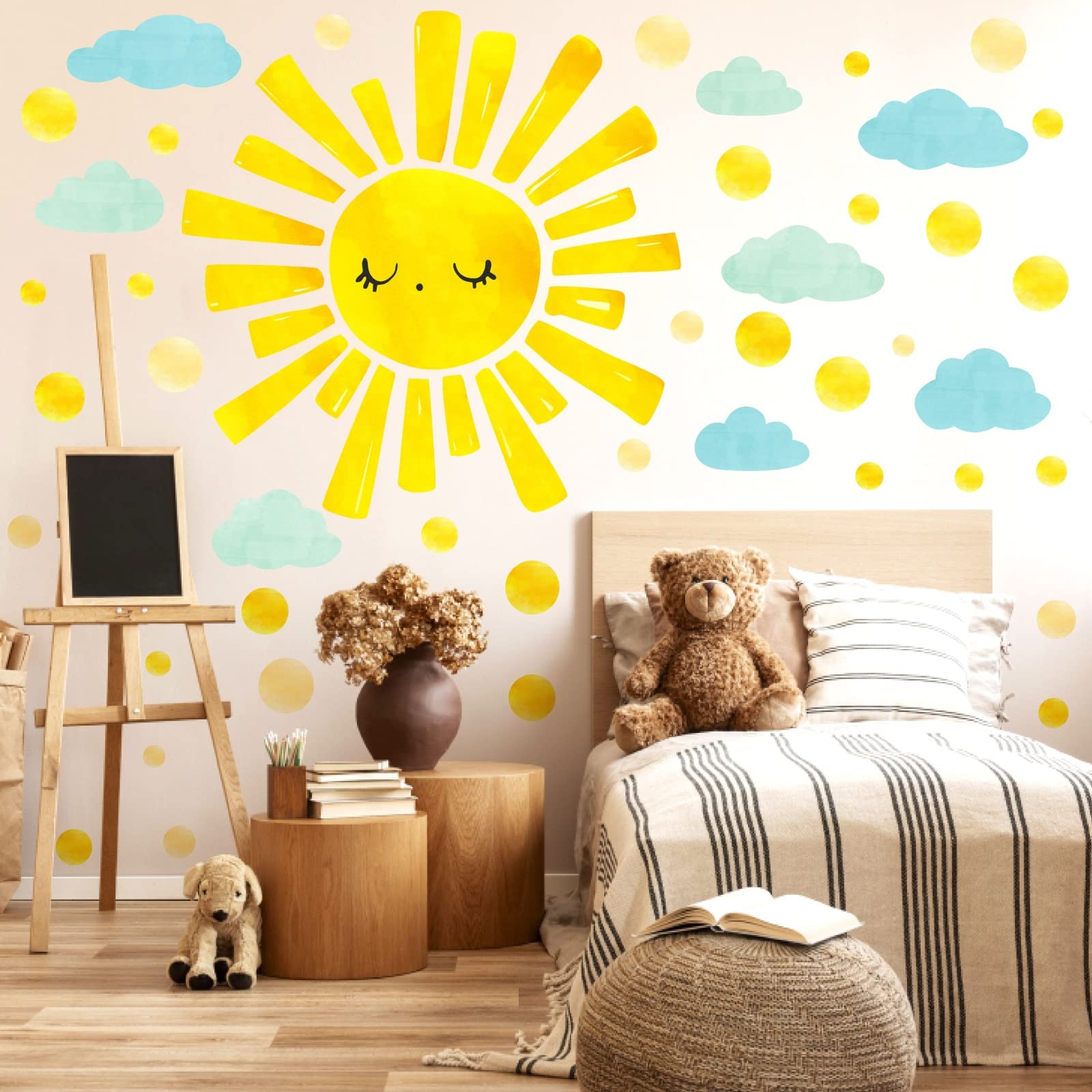 Sun Wall Decal High Def Images 999Store Sun River And Boat Art Modern