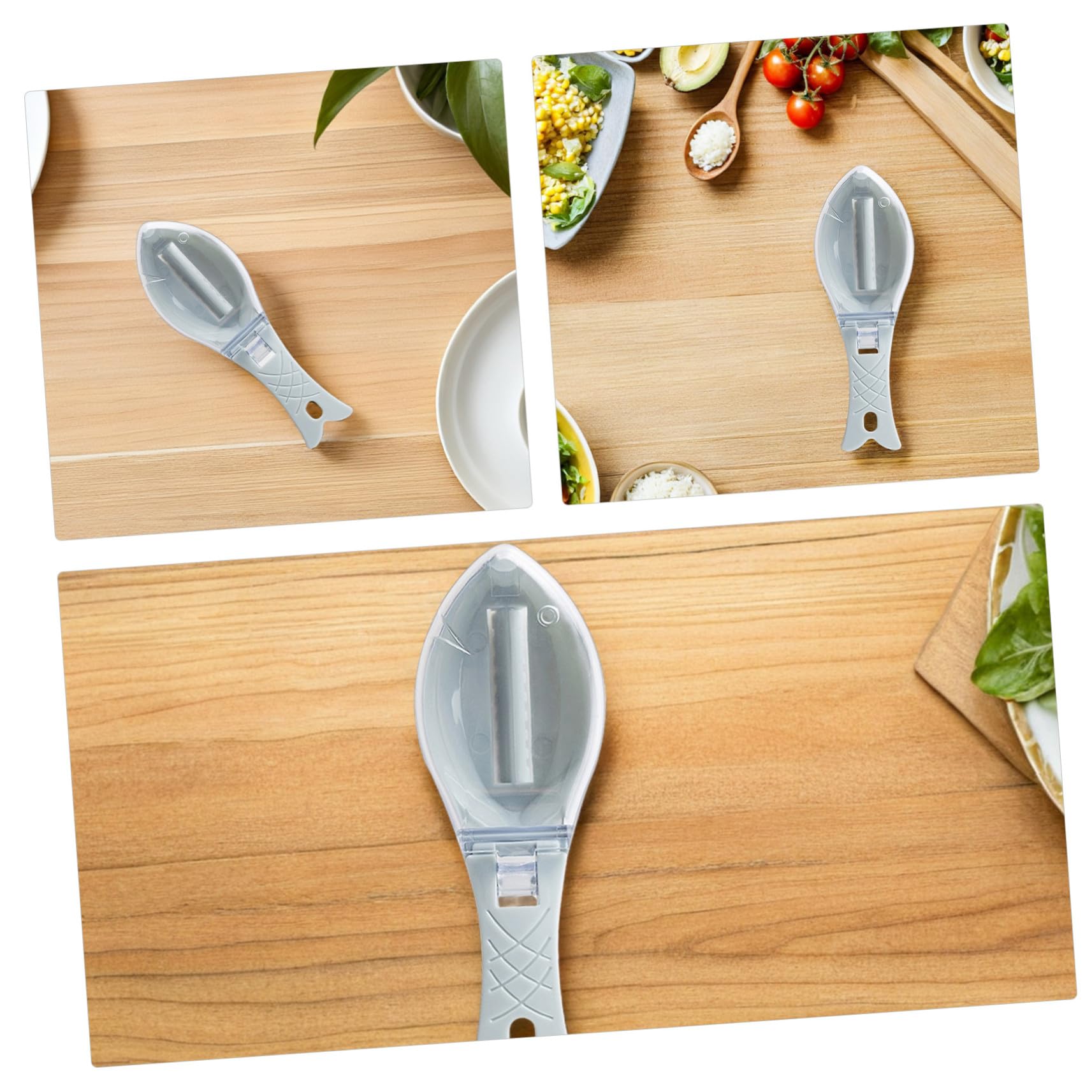 GLEAVI 10 Pezzi Rimuovi Squame Pesce Manuale con Coperchio Raschietto Ergonomico per Cucina Domestica e Ristoranti Strumento Efficiente per Pulizia e Conservazione della qualità della