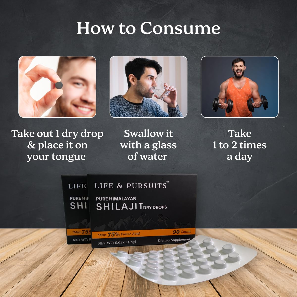 Life and chase pure real India Himalayan Shiljit Drawjeet Drop 90 Tablet, 200mg, 85+ trace minerals, minimum 75% fulvic acid, gold grade dietary supplements for men, for men, with 3rd party lab test report Life and chase pure real India Himalayan Shiljit Drawjeet Drop 90 Tablet, 200mg, 85+ trace minerals, minimum 75% fulvic acid, gold grade dietary supplements for men, for men, with 3rd party lab test report