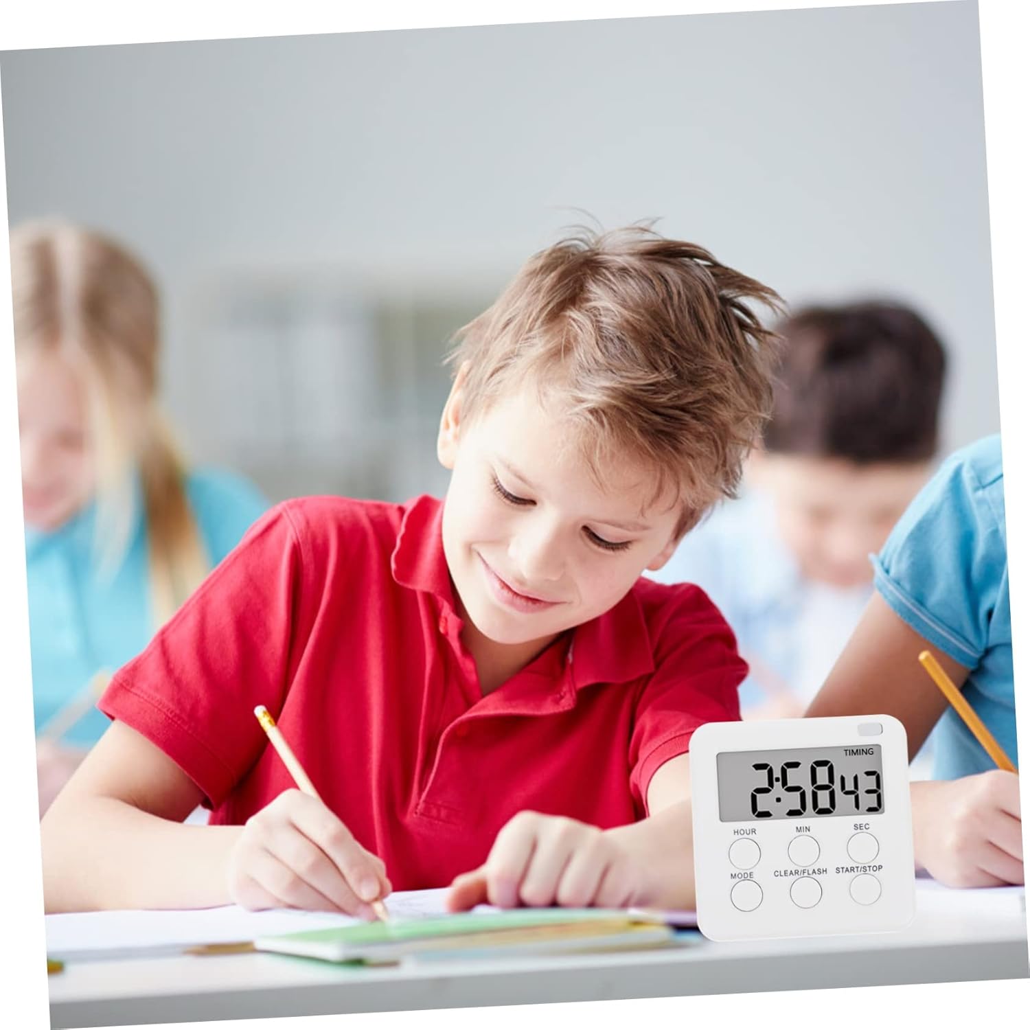 Alipis 6Pcs Silent Electronic Timer Clocks LED Light Digital Countdown Timer for Kitchen Magnetic Alarm Clock for Time Management for Students and Home Use