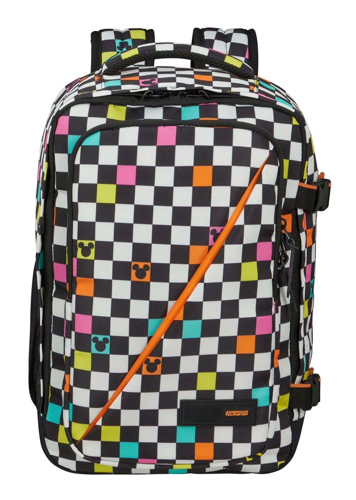 American Tourister Take2Cabin Disney - Ryanair Underseat Cabin Bag, 25 x 20 x 40 cm, 24 L, Multicolour (Mickey Check)