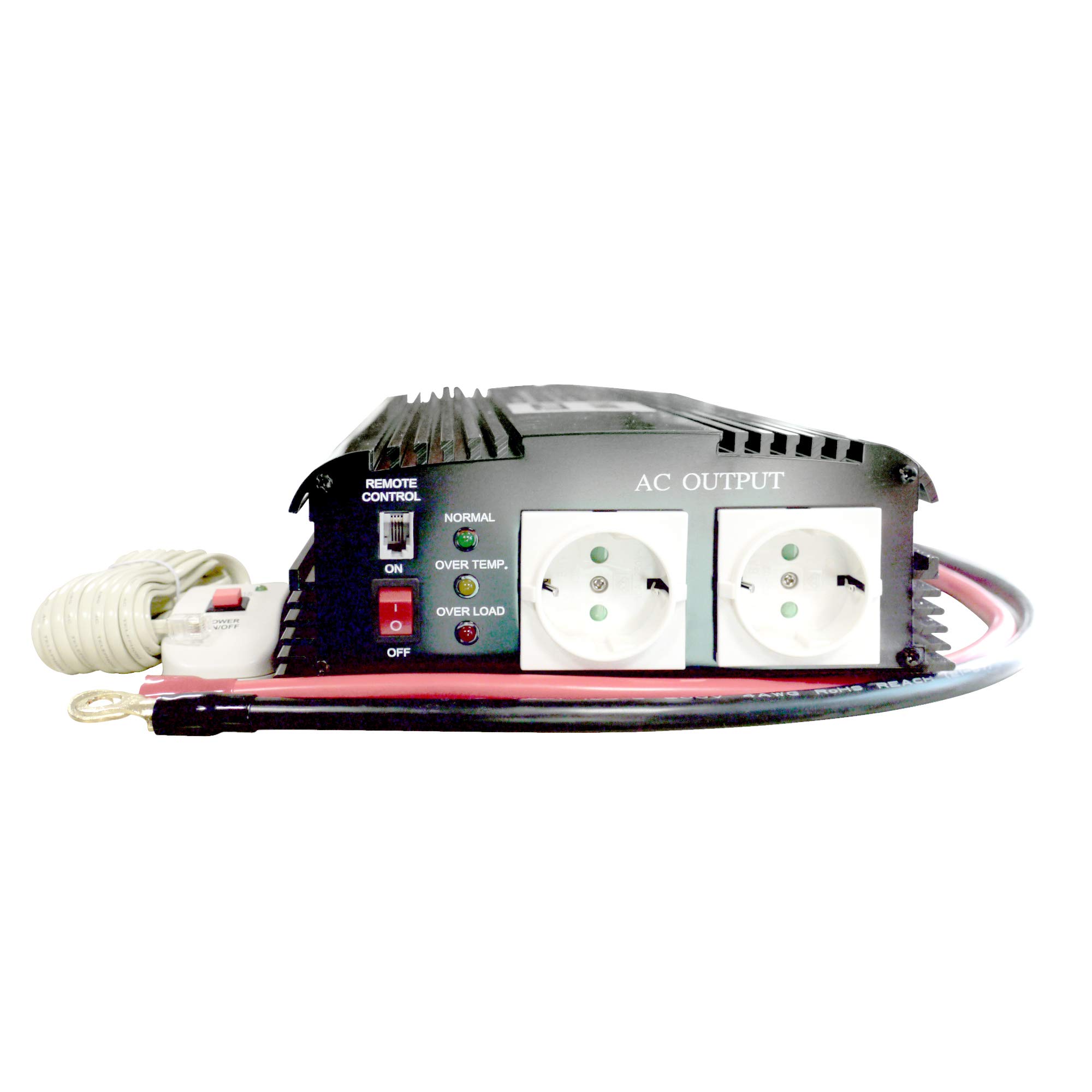 Inverter di tensione Presidente Alimentatore 1700W 12V, uscita 230V, onda sinusoidale modificata, telecomando incluso