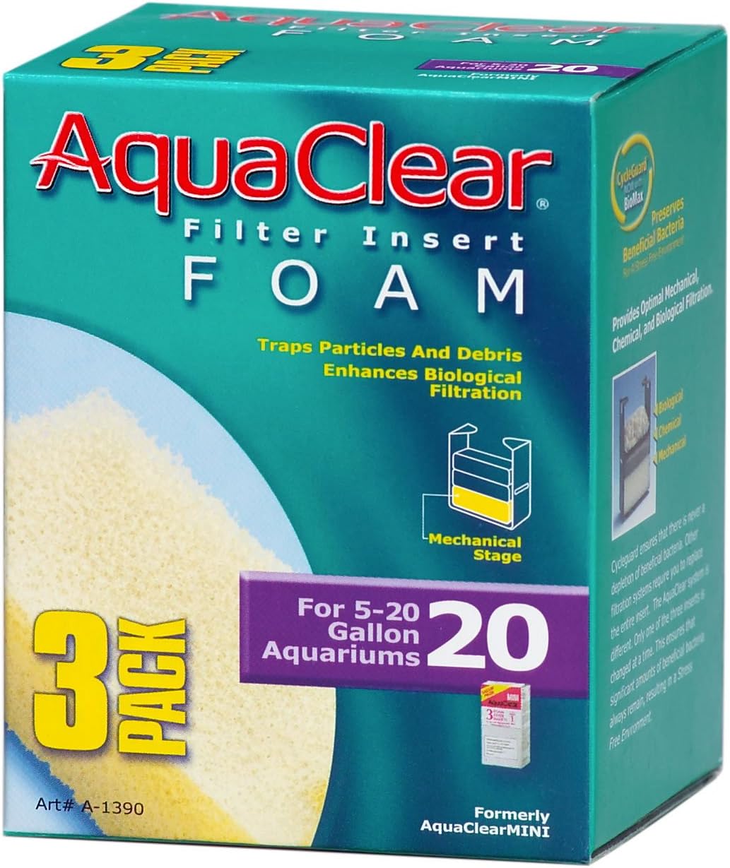 20-Gallon Foam Inserts,White, 3-Pack, A1390