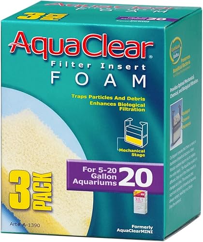 AquaClear 50 Insertos de filtro de espuma filtro de acuario 3 unidades A1394