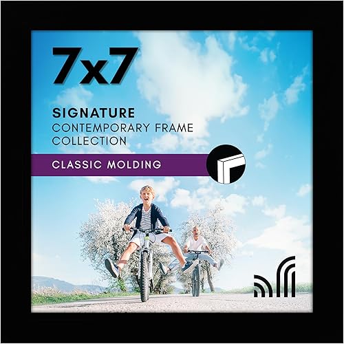 Vista 13 de Americanflat Marco de fotos de 10 x 13 pulgadas con vidrio inastillable - Colección Signature - Marcos de estilo galería hechos de madera de Negro