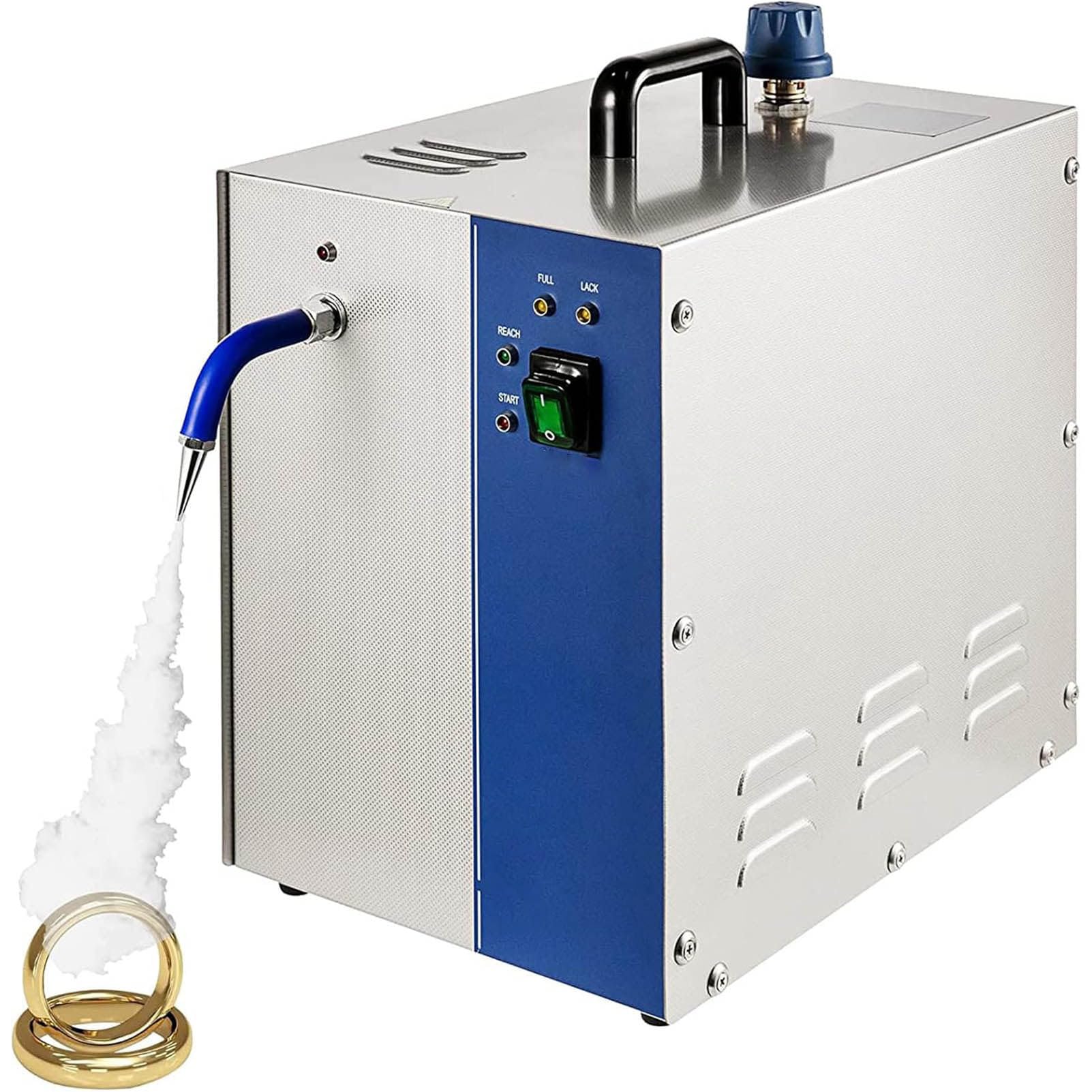 Limpiador a Vapor de joyería de Alta presión de Acero Inoxidable, Lavadora de Gemas Profesional, máquina de Limpieza a Vapor para joyería de Oro y Plata, Equipo de orfebre 4L