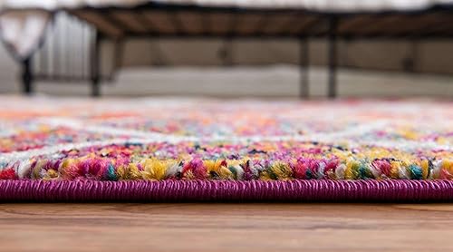 Miniatura 455 de Rugs.com Lattice Frieze Collection Alfombra – 4 x 6 pies, alfombra mediana negra perfecta para salas de estar, comedores grandes, planos abiertos