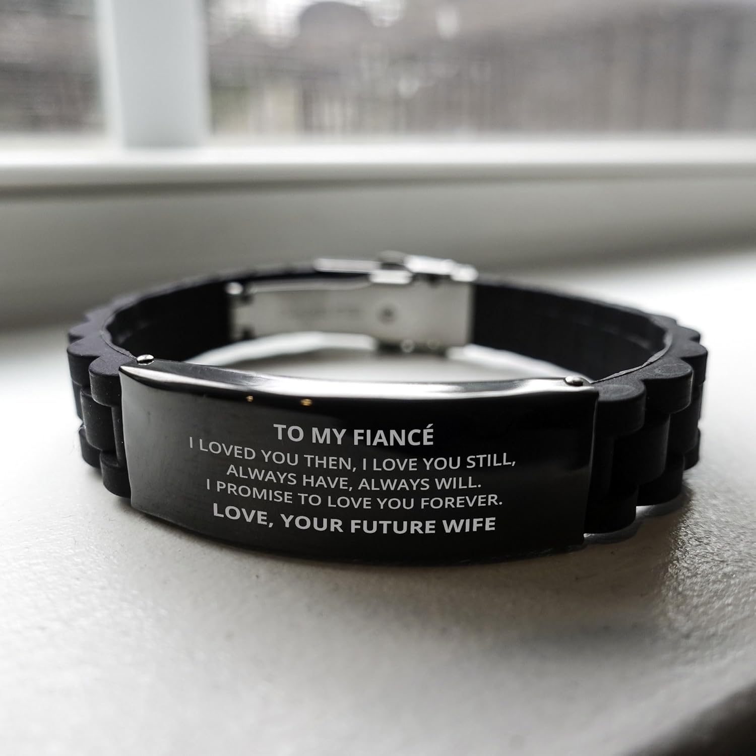 to My Fiance Bracelet, I Loved You Then I Love You Still Always Have Always Will, Best Couple Gifts, Engagement Gifts, Wedding Gifts, Valentines Day Gifts from Your Future Wife Silver