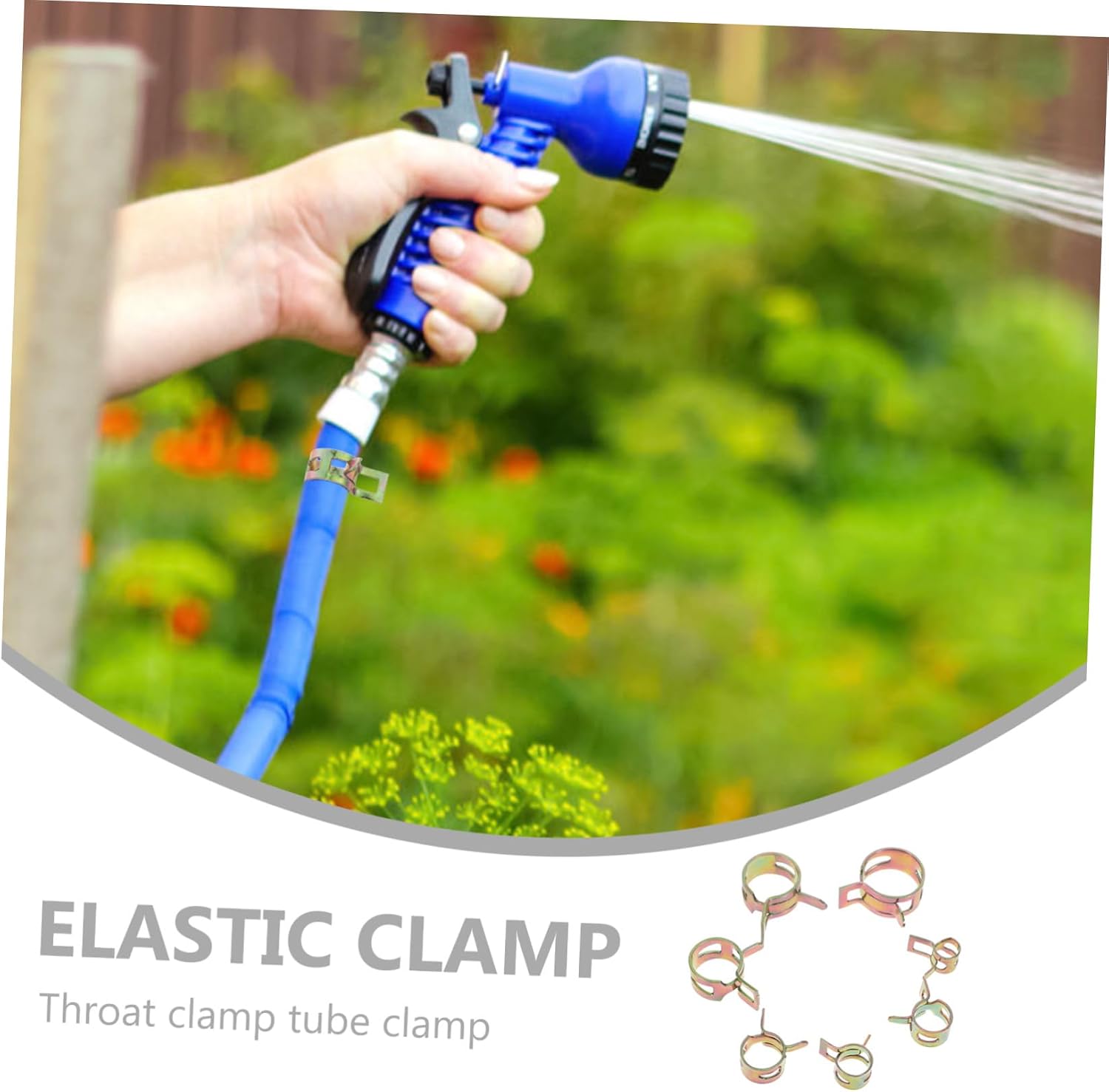 FRCOLOR 70pcs Carbon Steel Spring Hose Clamps with Colored Zinc Coating, Inner Diameter 7-18mm, Sturdy Fuel Line and Vacuum Hose Clips for Outdoor and Industrial Use