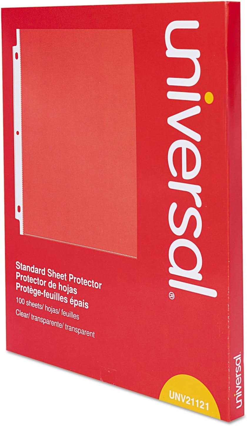 Standard Sheet Protector, Standard, 8.5 x 11, Clear, Non-Glare, 100/Box