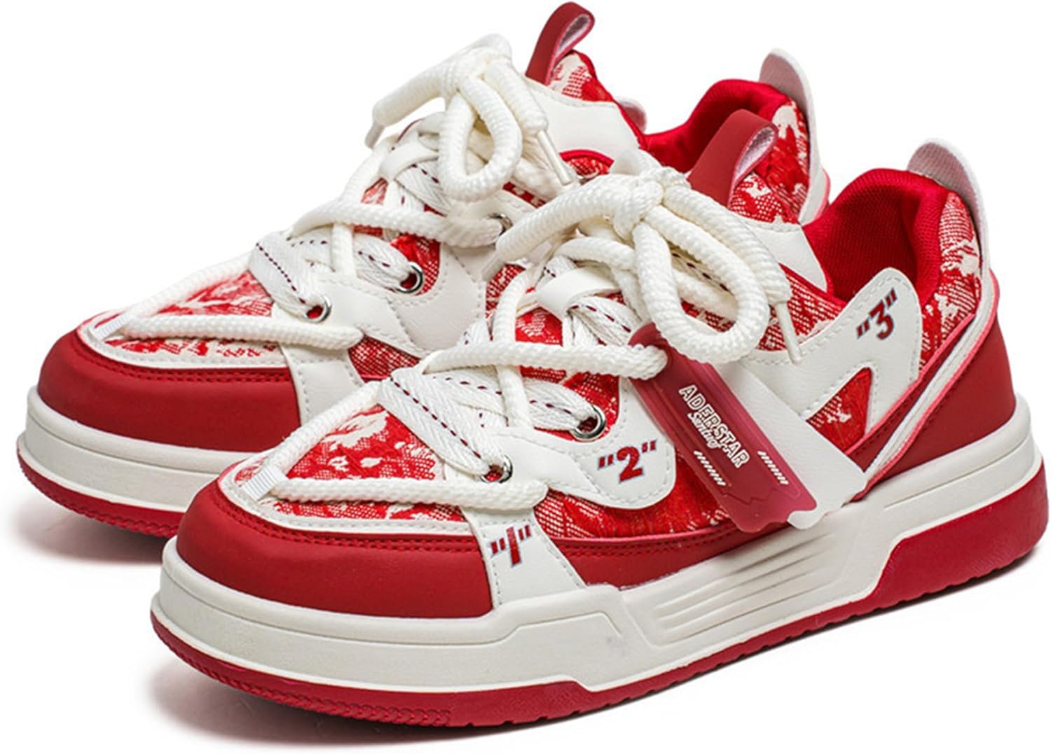 Men's Retro Color Block Sneakers - Chunky Platform Design