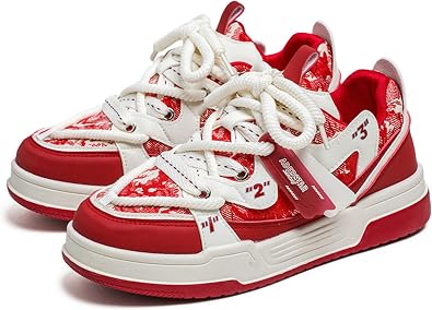 Mens Retro Color Block Fashion Sneakers Walking Casual Shoes Chunky Platform Sneakers
