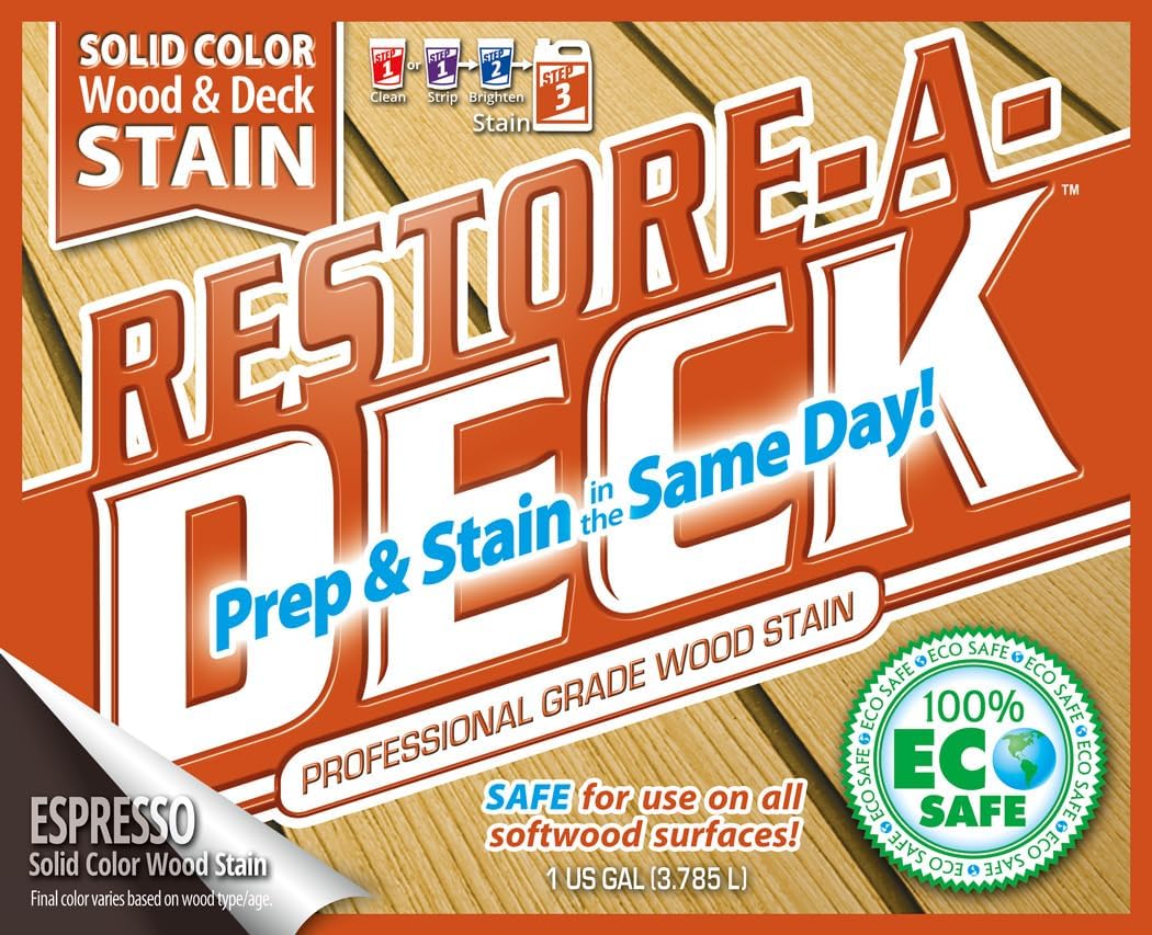 Restore-A-Deck Solid Color Stain for Decks & Exterior Wood (1 Gallon ...