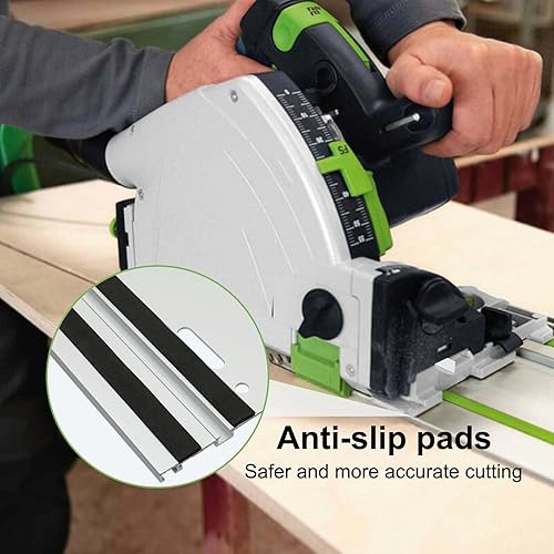 Miniatura 5 de Riel guía de repuesto Festool FS-14002 de 55 pulgadas, riel de guía de aluminio para Festool TS-55TS-75 (0.055 in), riel guía de sierra circular de