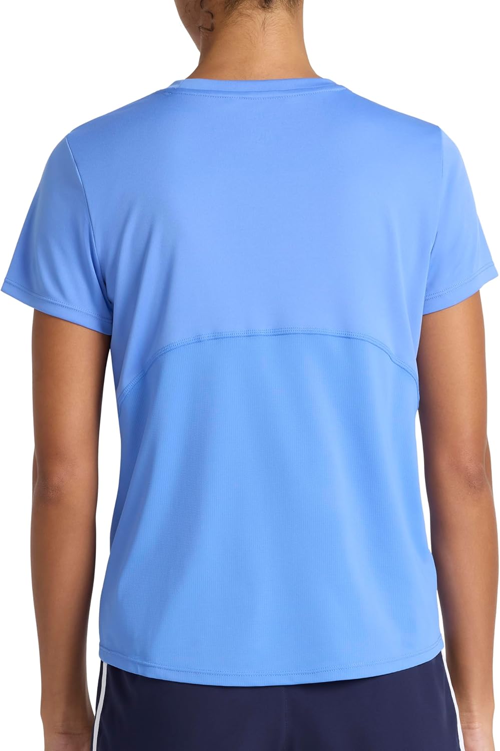 Reebok Womens Small Logo Short Sleeve Crewneck T-Shirt, Lightweight, Moisture Wicking - Image 2