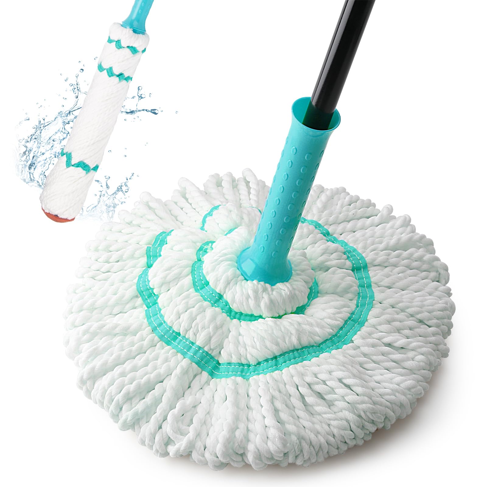 KeFanta Self Wringing Twist Mop with 57 " Long Handle, Easy Wring mop