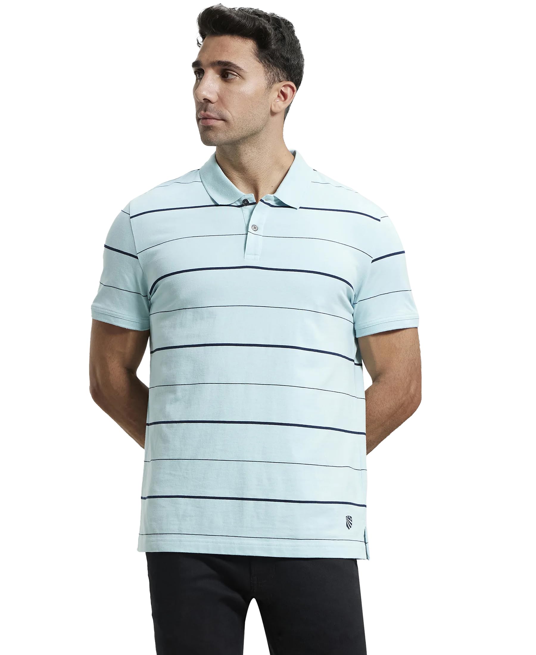 jockey UM15 Men's Super Combed Cotton Rich Striped Half Sleeve Regular Fit Polo T-Shirt-picture-15