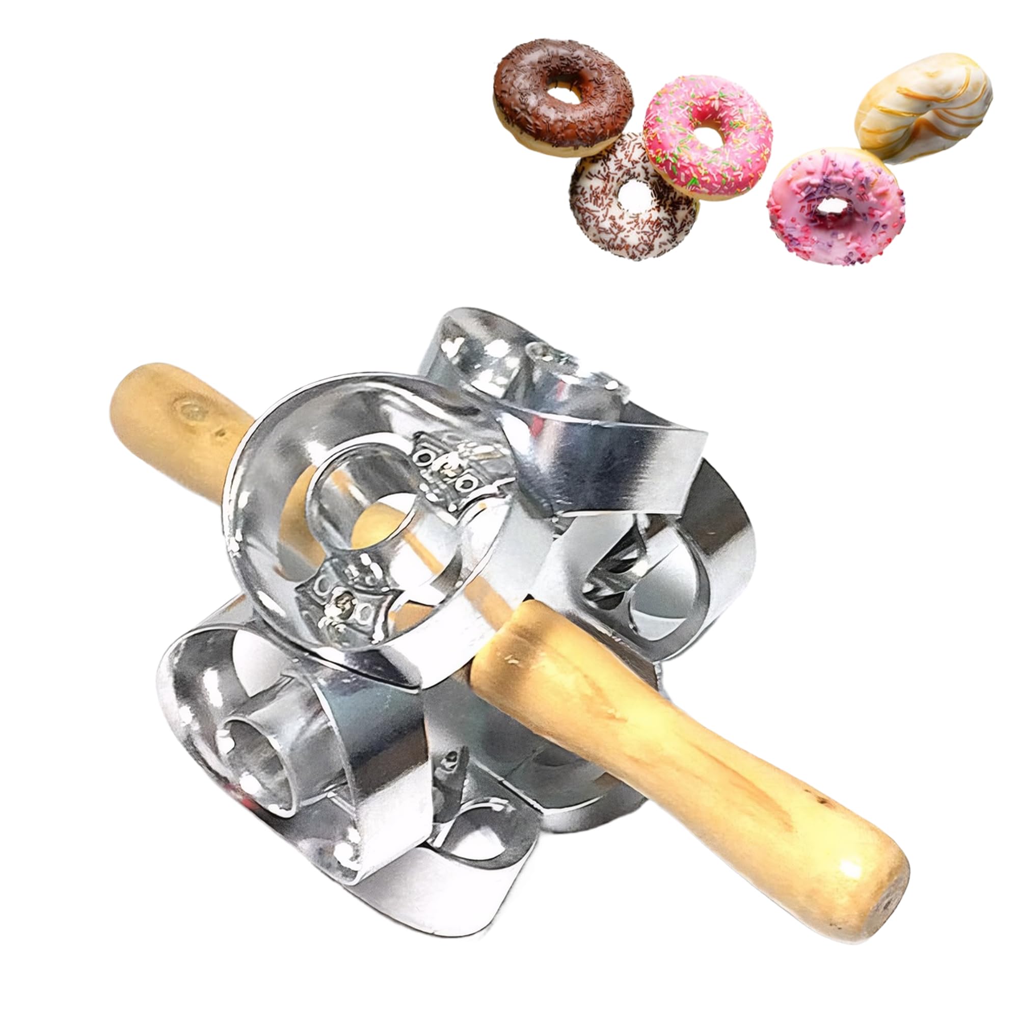 Cortador de rosquillas, molde de plástico para hacer pasteles, cortador de galletas, redondo para hornear donas, fabricante de moldes de plástico con alicates de inmersión, herramientas para donas de