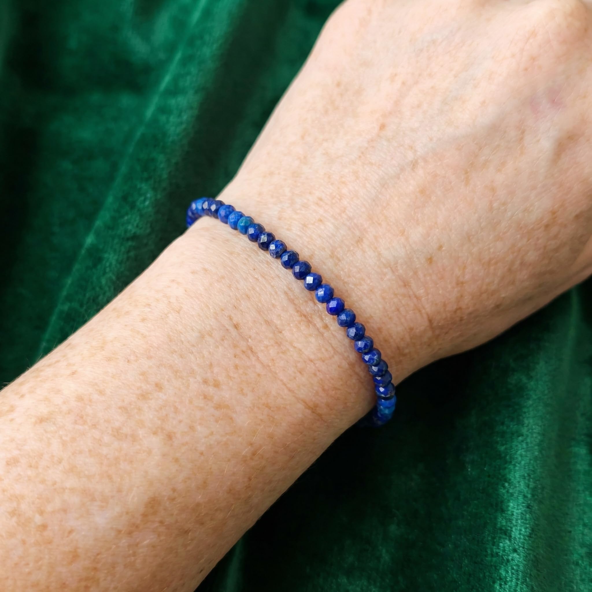 Bracciale Pietre Naturali Argento 925 Perline Pietre Preziose Donna | Timbrato S925, Lunghezza regolabile, Perline sfaccettate, Pietre naturali, Delicato e elegante, Confezione regalo