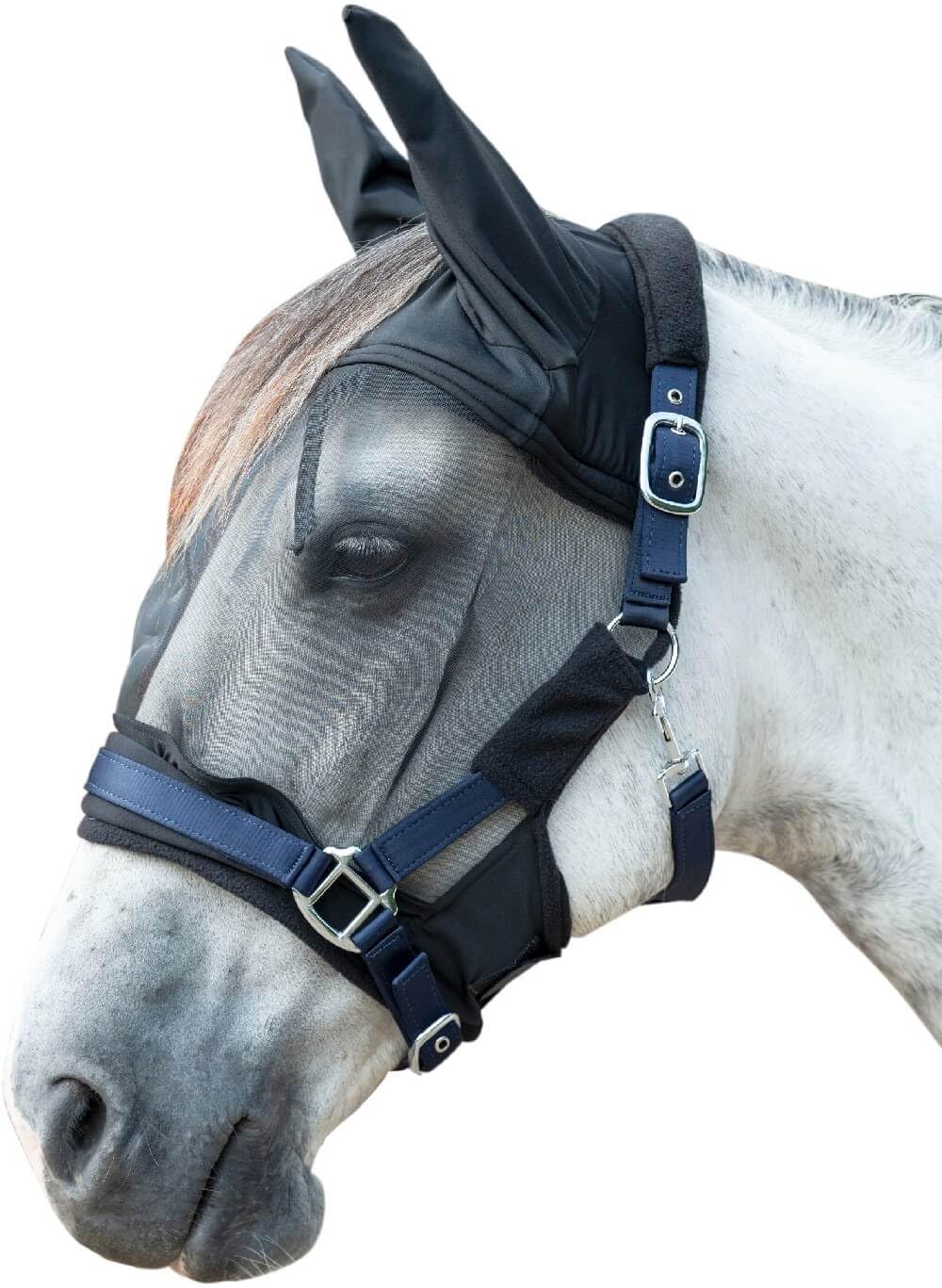 HKM Premium Anti-fly mask Mud Grey Miniature shetland - Image 2