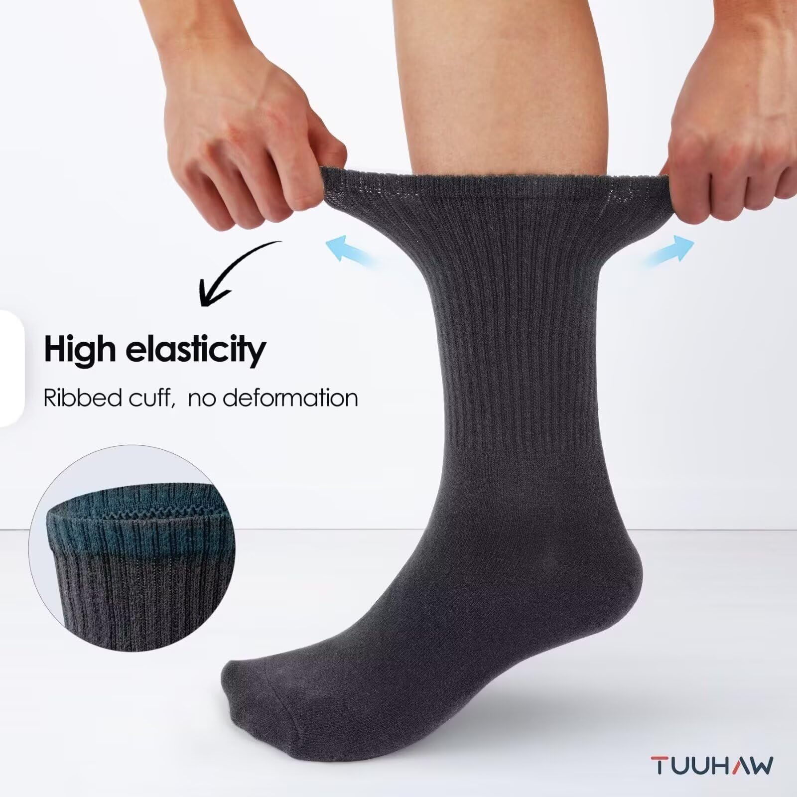 TUUHAW 6 Paia Calzini Uomo Invernali Calze Termiche Donna Calze Running Uomo Calzini Sportivi Uomo Trekking Coton