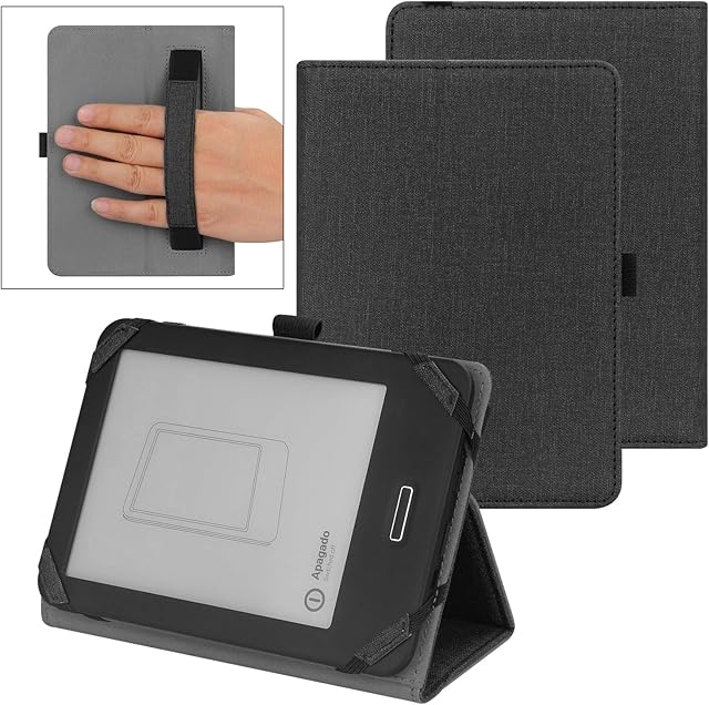 VOVIPO Universal 6 Inch kindle Paperwhite Kobo E-reader Protective Case,Folio Stand Cover Compatible With BQ Kobo Kindle Sony Pocketook Tolino 6inch Ereader-Black