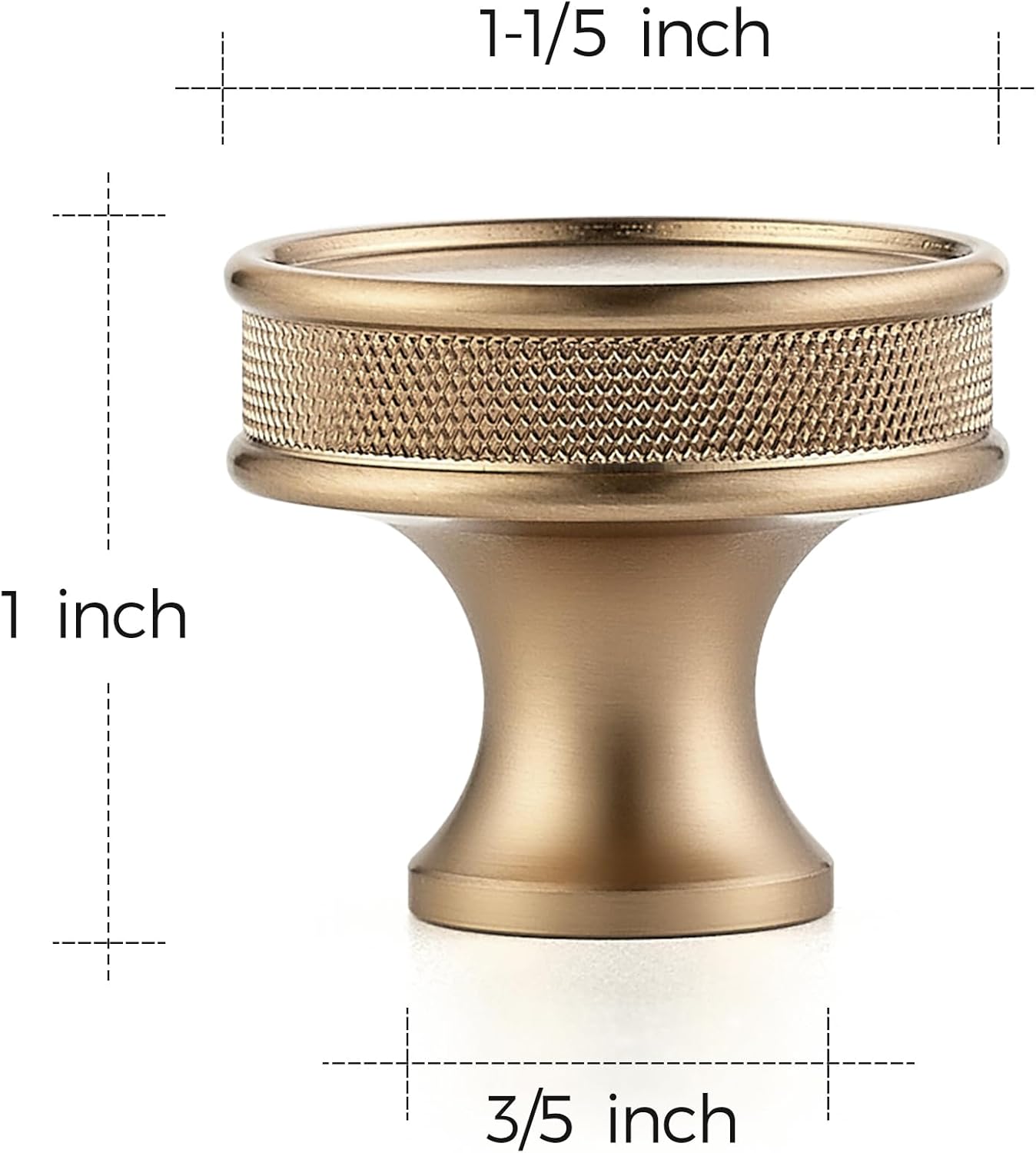 Ravinte 30 Pack 1-1/5"(30mm) Champagne Bronze Cabinet Knobs Knurled Dresser Drawer knobs Kitchen Cupboard Handles for Cabinet Hardware