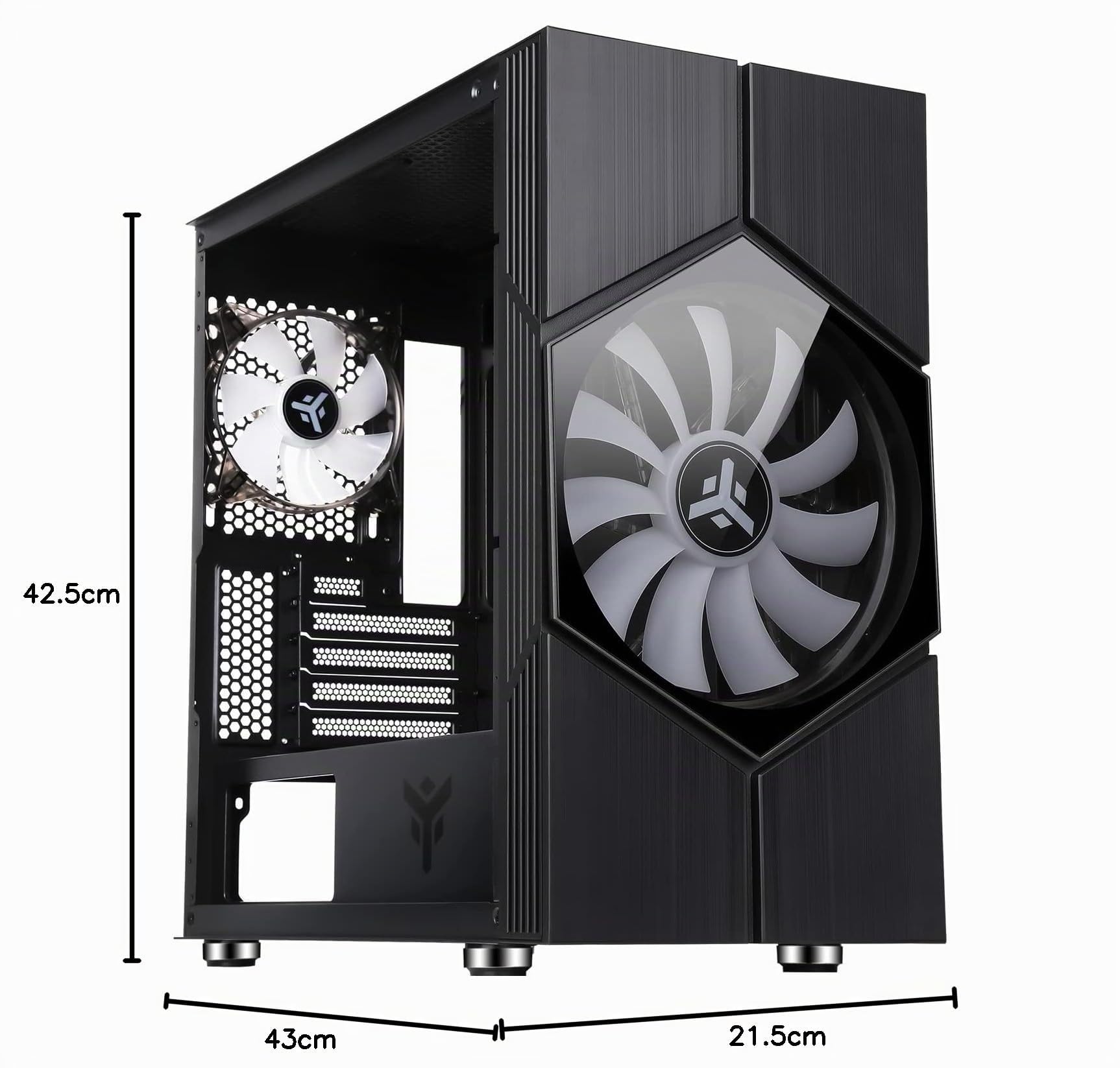 Itek Case VORTEX Gaming Mini Tower, mATX, 20 cm e 12 cm ARGB Fan, 2xUSB3, Pannello Laterale in Vetro Temperato