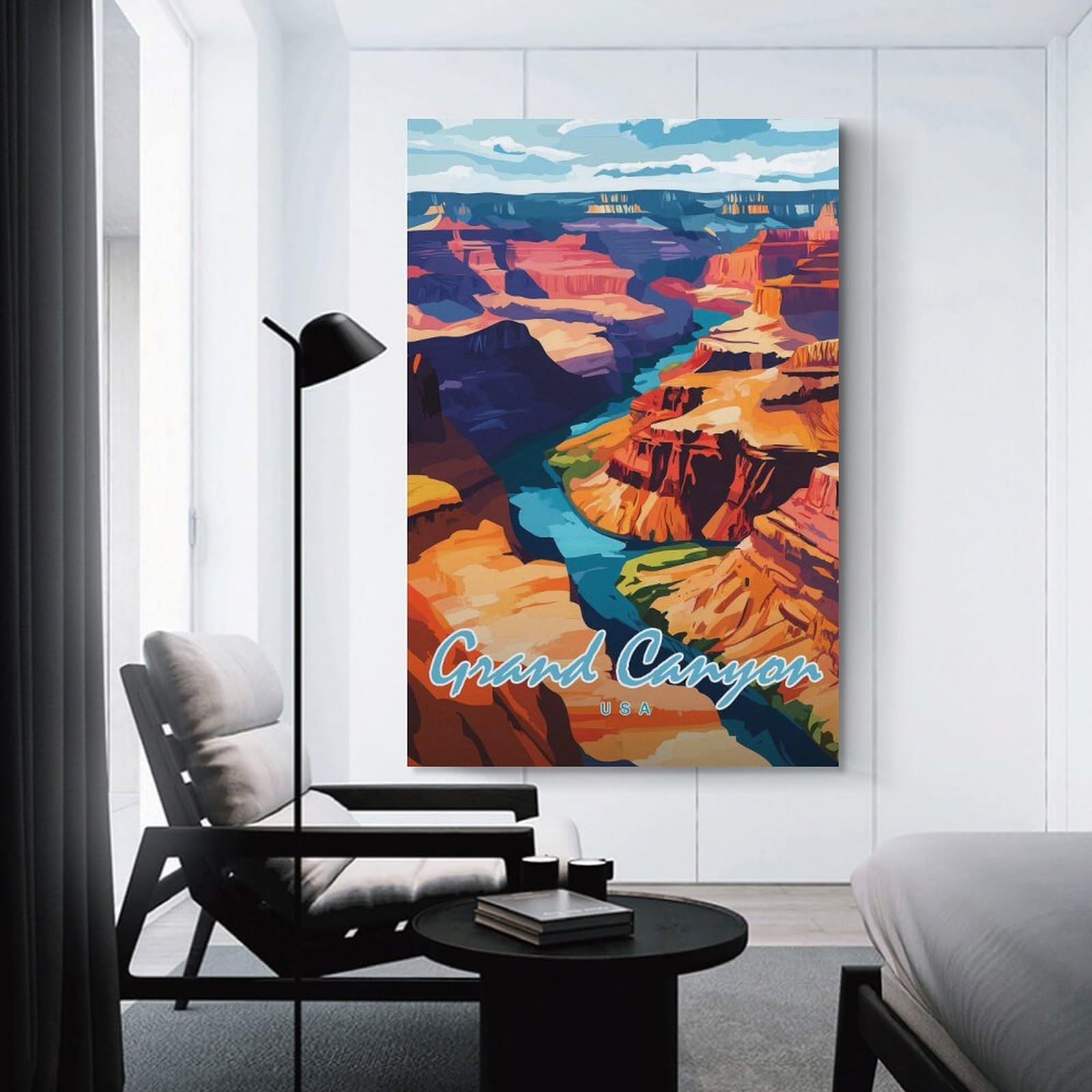 Junmoney Grand Canyon Landscape Wall Picture Print 24x36inch(60x90cm), for Home Walls, Creative Rooms Or Shared Spaces, Stylish Home Artwork for Focal Walls