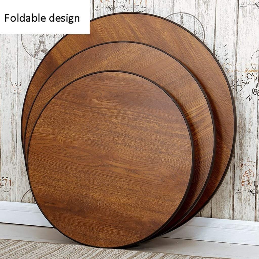 Tavolo rotondo pieghevole in stile giapponese, ecologico, per sedersi piccola scrivania per camera da letto, sala da pranzo, studio, tavolo basso per tè, caffè, finestra a baia, decorazione per sala