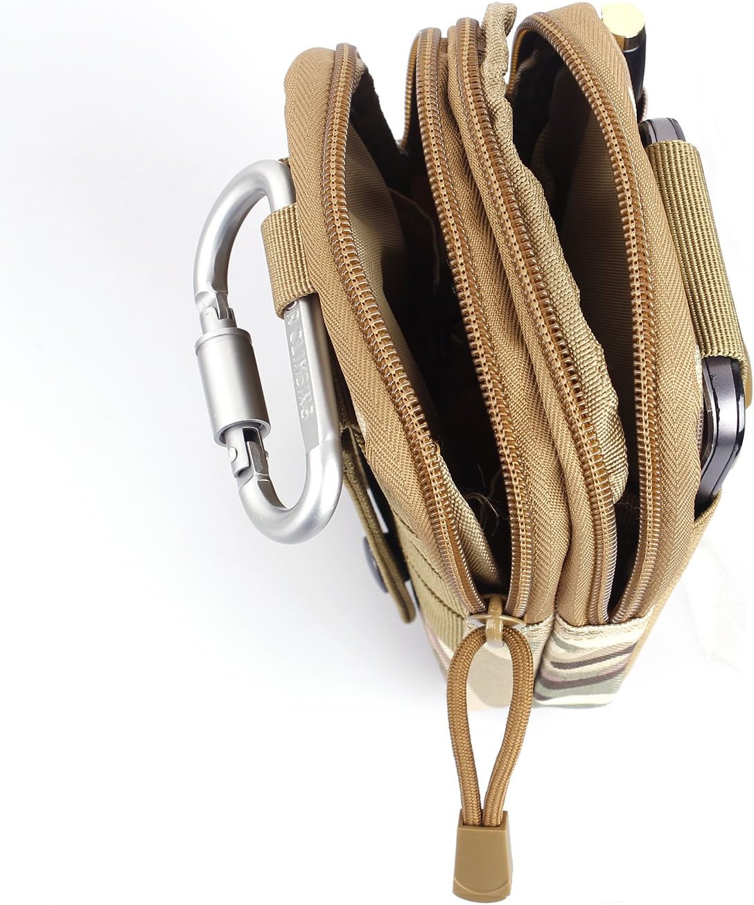 Tactical Molle EDC Pouch Compact 1000D Multipurpose Utility Gadget Belt Waist Bag with Cell Phone Holster Holder