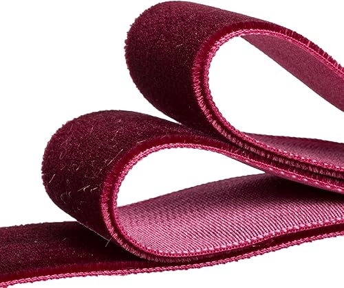 Miniatura 3 de Cinta de terciopelo burdeos, 1 pulgada x 25 yardas, ideal para gargantilla, envoltura de regalos, manualidades y decoraciones