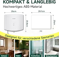 anydry 2630S Kompakt Kézszárító, Automata Falra Szerelhető Elektromos Szárító Fehér 2