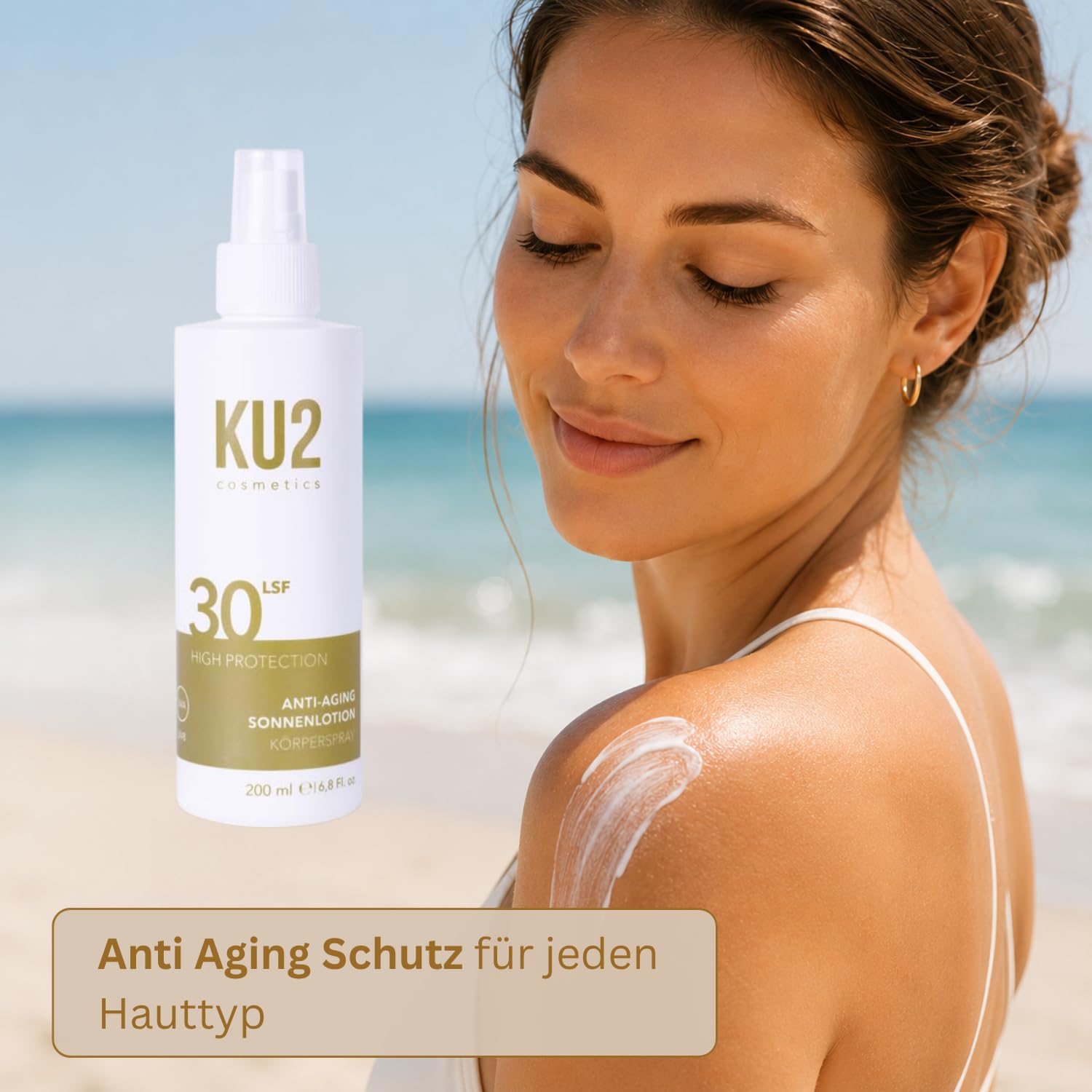 KU2 Anti-Aging Sonnenschutz Set – Sonnencreme Gesicht LSF 50 + Sonnenspray SPF 30 – UVA/UVB Schutz – Feuchtigkeitsspendend – Für Sommer & Urlaub