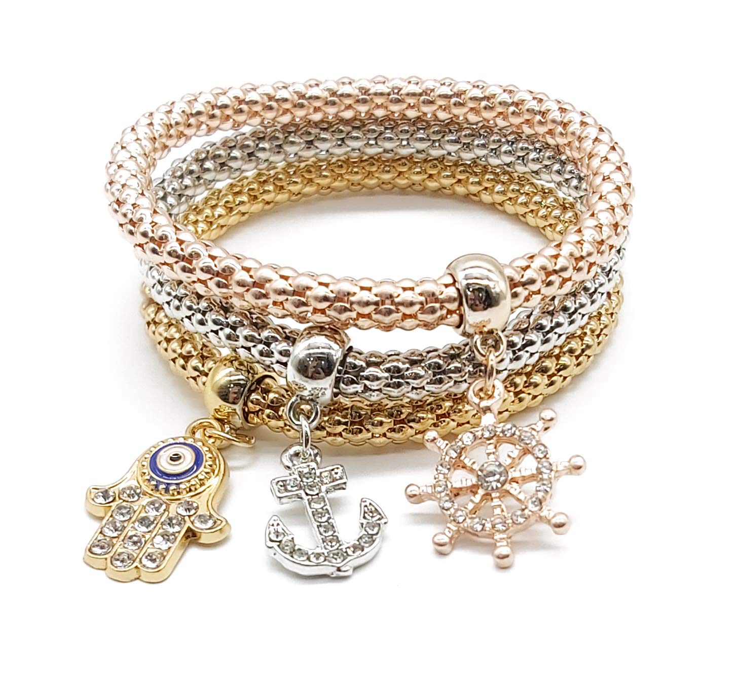YouBella Jewellery Silver and Rose Gold Crystal Bracelet Bangle Jewellery for Girls and Women (Style - 9) (B08473J6Z3) Amazon Price History, Amazon Price Tracker