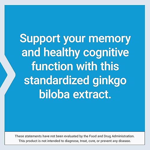 Miniatura 6 de Life Extension Extracto certificado Ginkgo Biloba para un apoyo saludable de la memoria y función cognitiva cerebral píldora suplementaria de