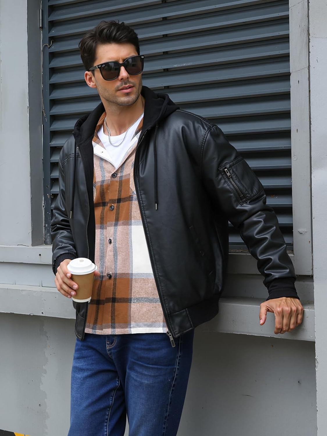 Mens Plaid Shirt Long Sleeve Button Down Shirt Casual Cotton Fashion Lightweight Shirts with Pockets - Image 5