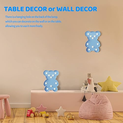 Miniatura 9 de Luz nocturna de luna amarilla para dormitorio de niños, decoración de luna alimentada por batería para pared de guardería, luces nocturnas para