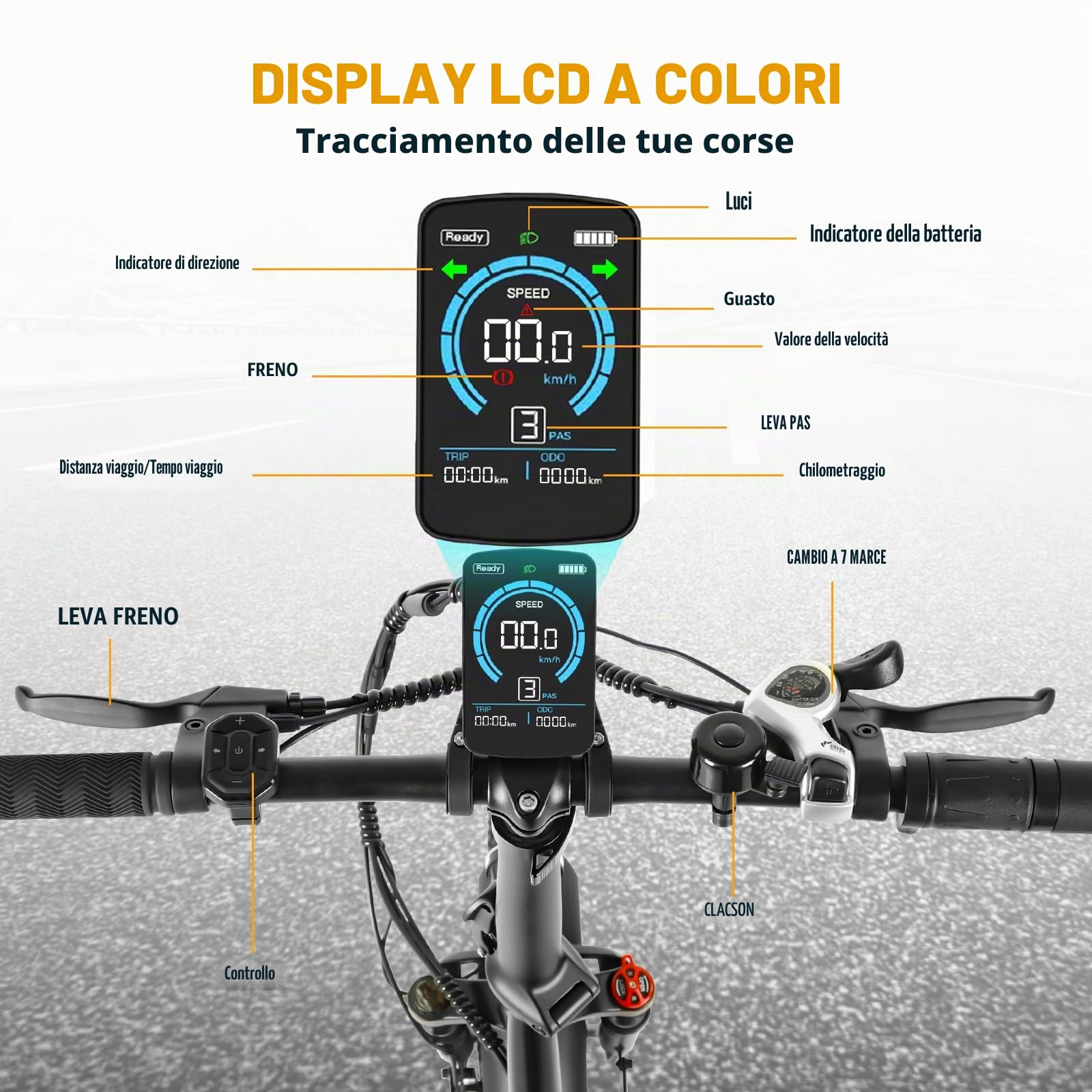 AZMA Bici Elettrica Pieghevole, 20" Bici Elettrica Uomo Donna mit 36V20.8Ah/15Ah Batteria Rimovibile, Autonomia 100-150, 7 Velocità Ebike per Pendolari Urbani e MTB
