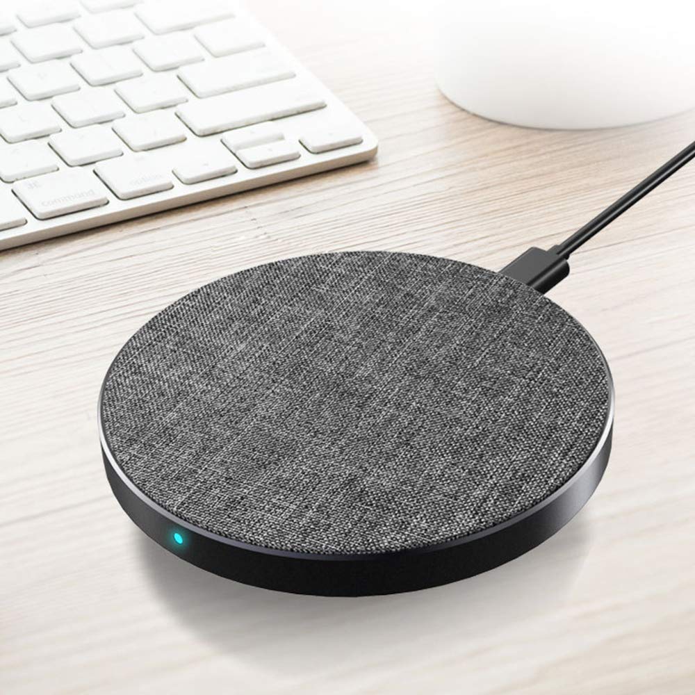Caricatore Wireless Rapida Adattatore QC 3.0, Ricarica Wireless Veloce Qi Quick Charge 3.0 da 7,5W per iPhone XS Max XR X 8 Plus, 10W per Samsung Galaxy S9 S8 S7 Note 9/8, Black