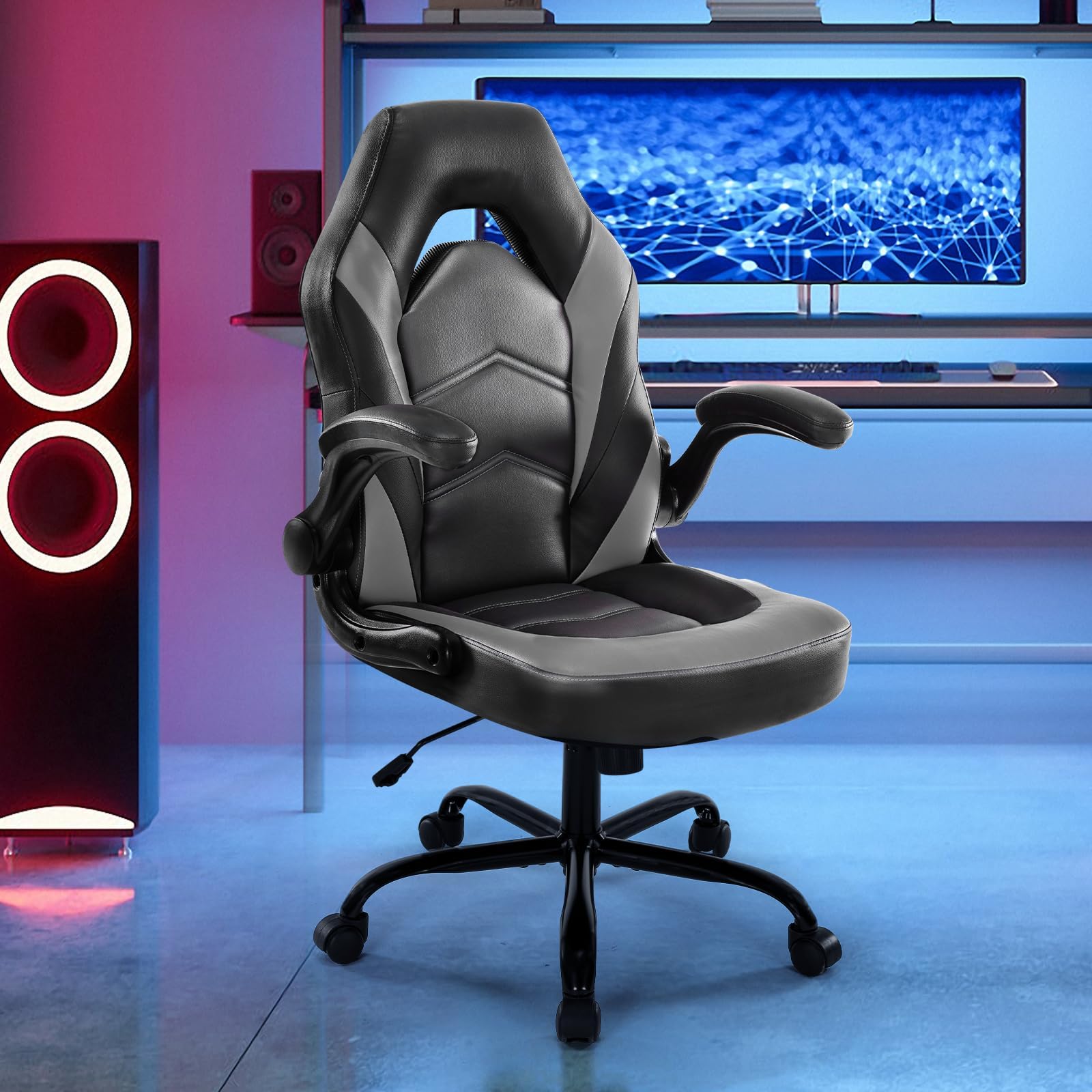 Computer Gaming Chair, Lumbar Support, Video Game